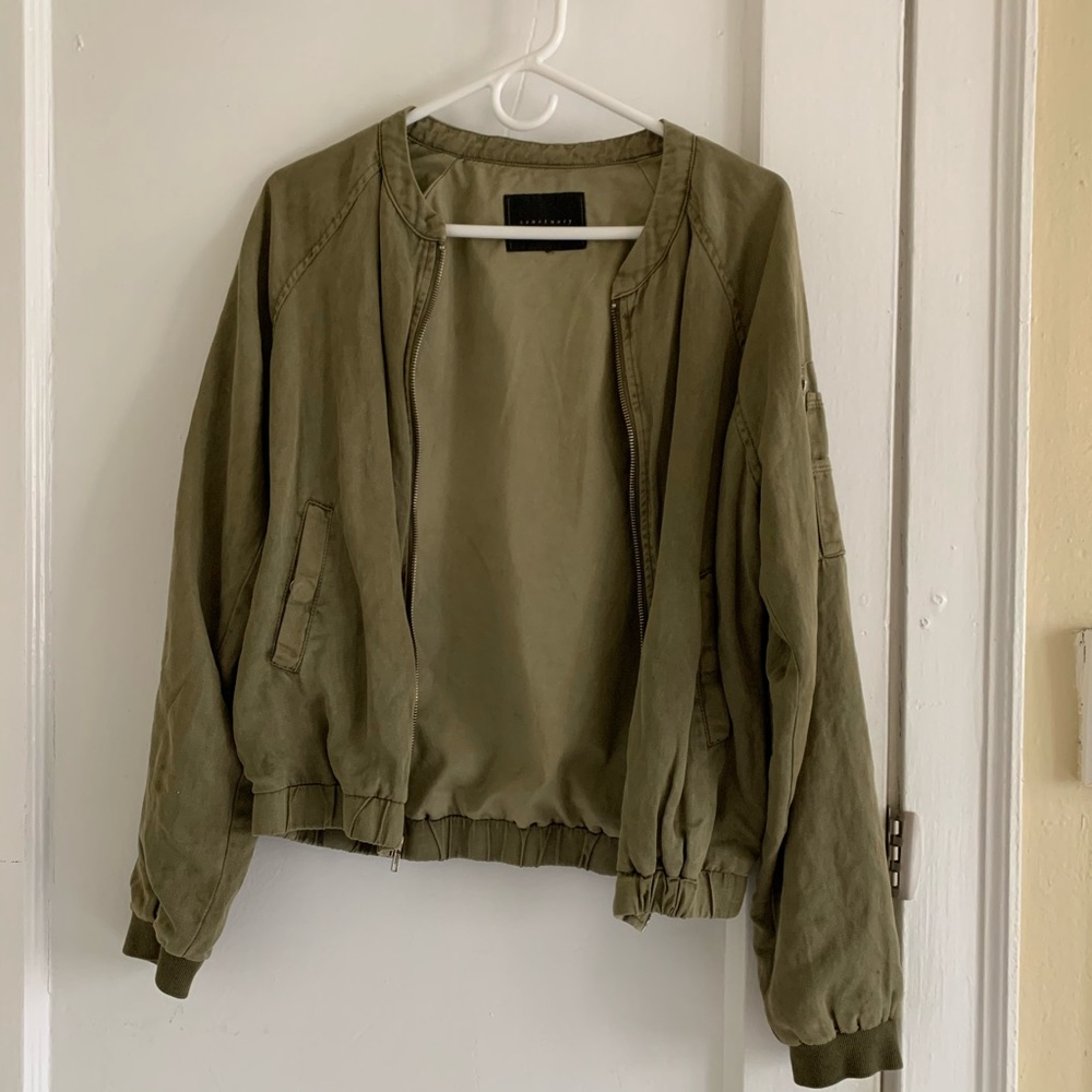 Olive Bomber Jacket